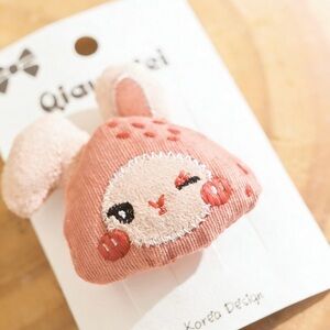 Cute Pink Bunny Hair Clip
